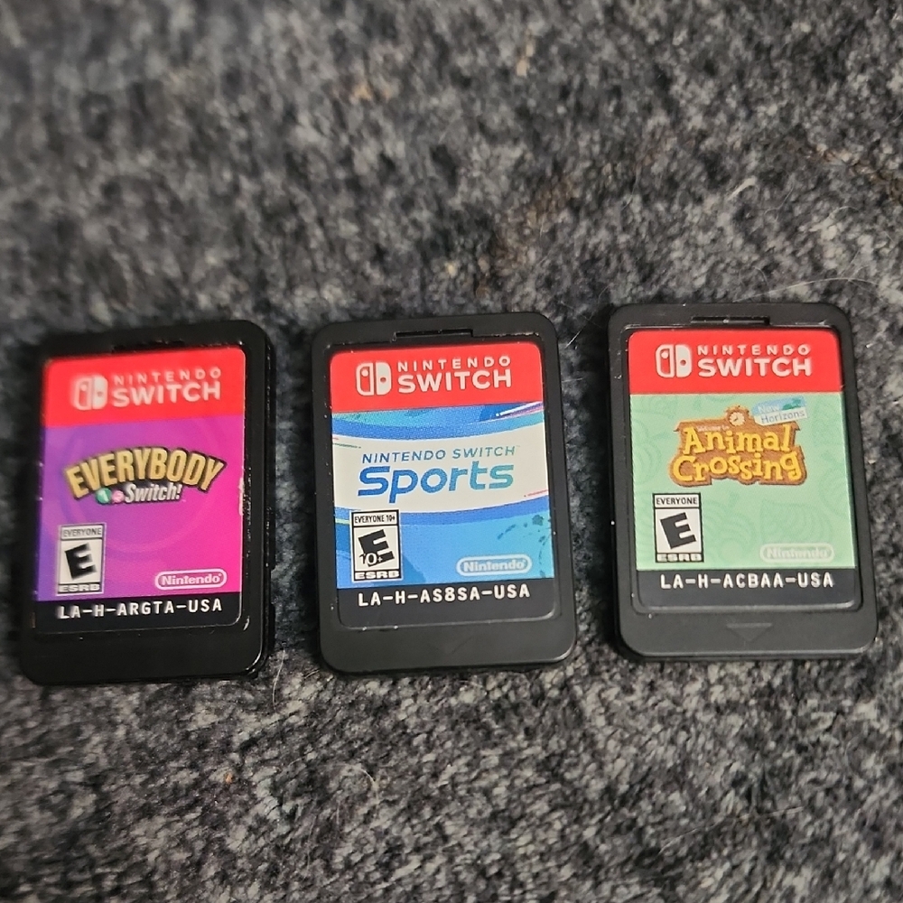Nintendo Switch Game Cartridge Trio: Animal Crossings, Everybody Switch, Sports